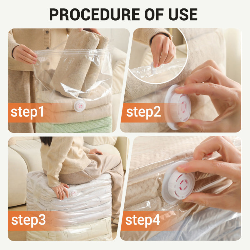 🧳 50% DE DESCONTO – Saco de Armazenamento a Vácuo Extra Grande | Compressão manual, economiza espaço & ideal para roupas e roupa de cama 🧺✨