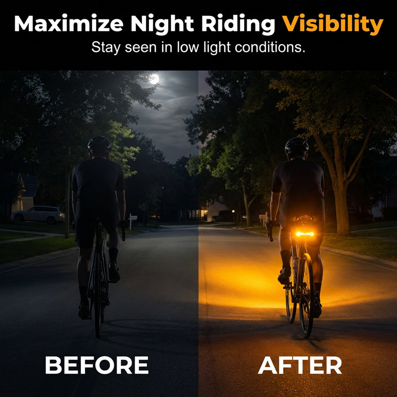 🚴 50% DE DESCONTO! 🔦 Pisca sem fio para bicicleta – Recarregável, à prova d'água e ideal para segurança noturna 💡
