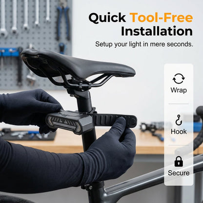 🚴 50% DE DESCONTO! 🔦 Pisca sem fio para bicicleta – Recarregável, à prova d'água e ideal para segurança noturna 💡