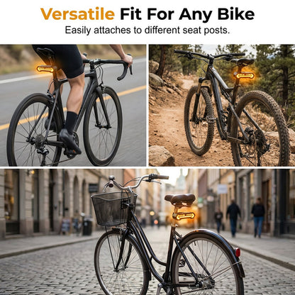 🚴 50% DE DESCONTO! 🔦 Pisca sem fio para bicicleta – Recarregável, à prova d'água e ideal para segurança noturna 💡