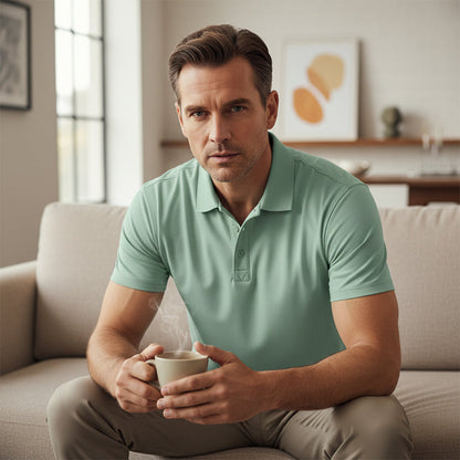 🔥 50% DE DESCONTO – Camiseta de Secagem Rápida para Homem | Corte com gola, leve & ideal para atividades ao ar livre 💎💫
