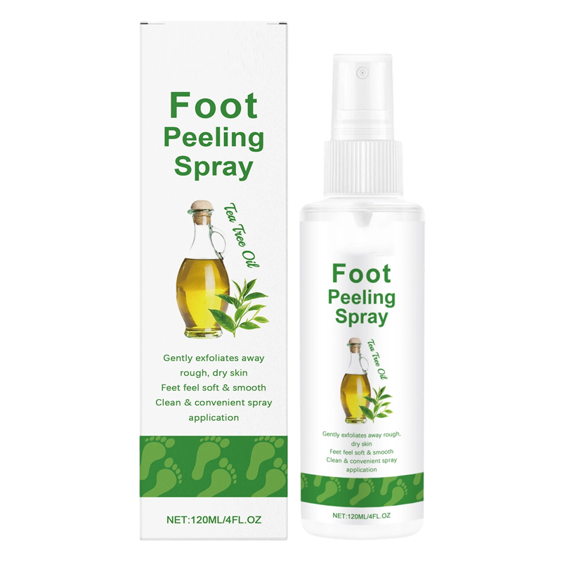 🦶 50% DE DESCONTO – Spray de Pedicure com Óleo de Melaleuca | Esfolia suavemente, pés macios & ação refrescante