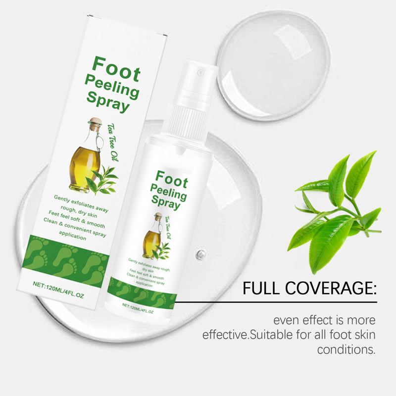 🦶 50% DE DESCONTO – Spray de Pedicure com Óleo de Melaleuca | Esfolia suavemente, pés macios & ação refrescante