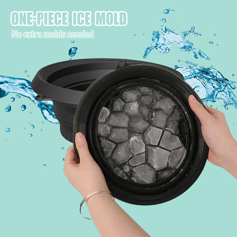 🔥🎁 50% DE DESCONTO – NOVIDADE 🔥 Tigela Facial Dobrável com Bandeja de Gelo Integrada | Ideal para Limpeza de Poros e Spas em Casa