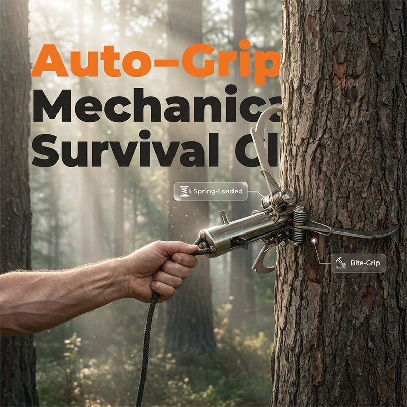 🗜 50% DE DESCONTO AGORA! ⛰️ Gancho de escalada dobrável em aço inoxidável – Resistente à corrosão, dobrável e robusto – Mecanismo Auto-Grip 🔒