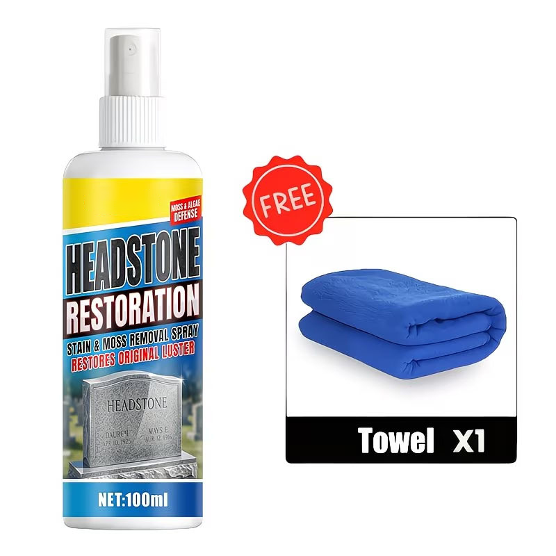 🕯️ 50% DE DESCONTO – Spray de limpeza para lápides e monumentos | Basta pulverizar, deixar agir e enxaguar