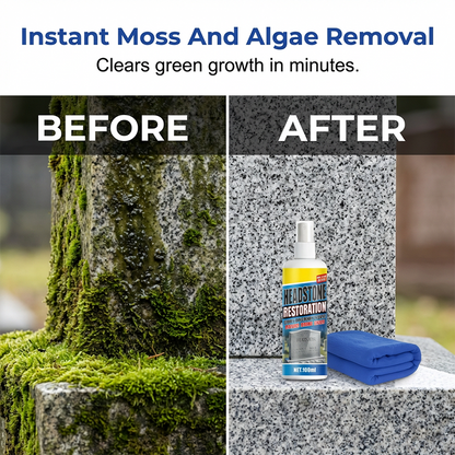 🕯️ 50% DE DESCONTO – Spray de limpeza para lápides e monumentos | Basta pulverizar, deixar agir e enxaguar