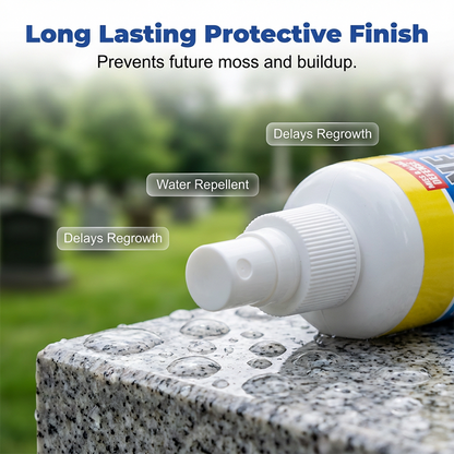 🕯️ 50% DE DESCONTO – Spray de limpeza para lápides e monumentos | Basta pulverizar, deixar agir e enxaguar