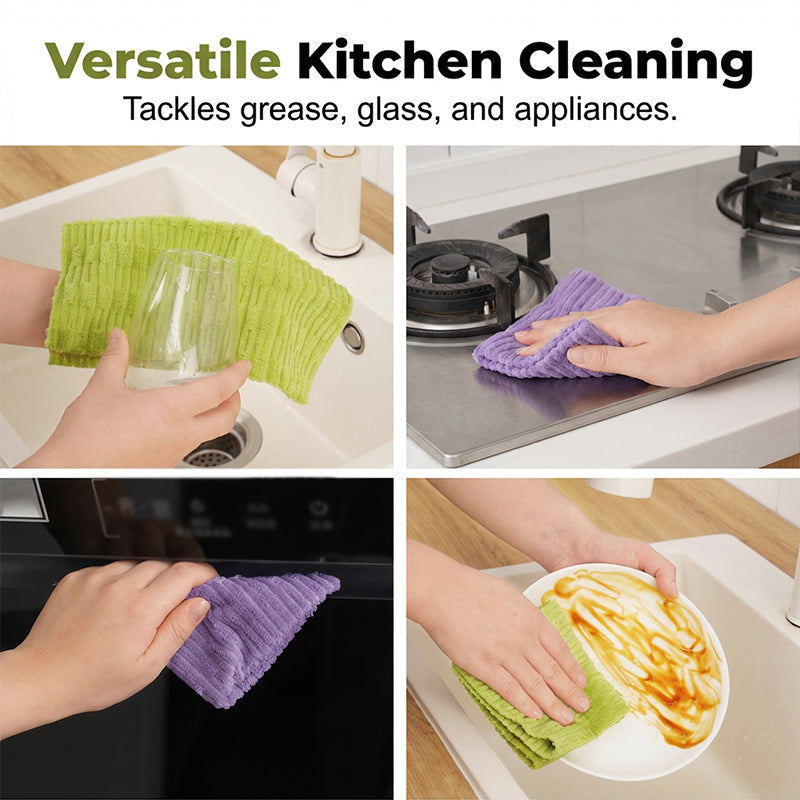 🧹 50% DE DESCONTO🔥 – Rolo de pano de limpeza reutilizável com rasgo | Multiusos, lavável & econômico – Perfeito para cozinha, banheiro e carro