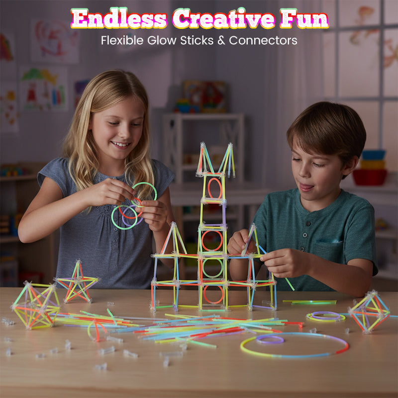 🔥 Promoção 🔥 100 bastões luminosos mistos | Cores sortidas & brilho intenso – Diversão garantida para todas as idades