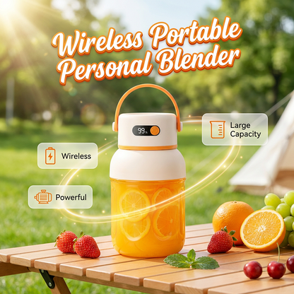 🧃 PREÇO PROMOCIONAL POR TEMPO LIMITADO: £21.99 🥂 Liquidificador Portátil Pessoal para Shakes e Smoothies | Recarregável via USB & prático para levar