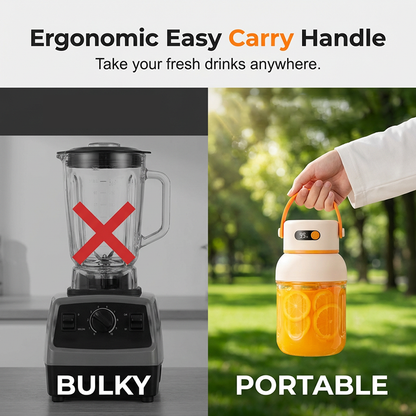 🧃 PREÇO PROMOCIONAL POR TEMPO LIMITADO: £21.99 🥂 Liquidificador Portátil Pessoal para Shakes e Smoothies | Recarregável via USB & prático para levar