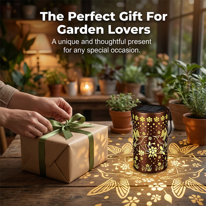 ✨ 50% OFF🔥 – Lanterna Pendente Solar Beija-flor | Sem Fios, Sem Manutenção – Presente Perfeito para Quem Ama Jardins