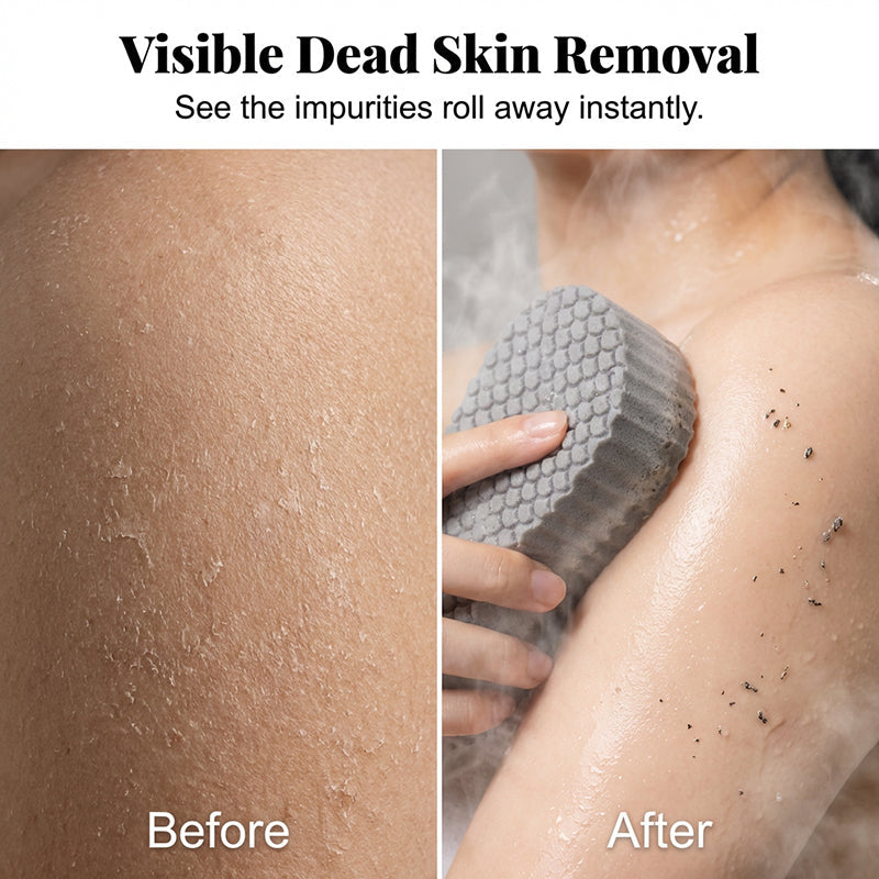 🔥 50% DE DESCONTO – Dual-Sided Exfoliating Bath Sponge | Limpeza profunda & pele macia