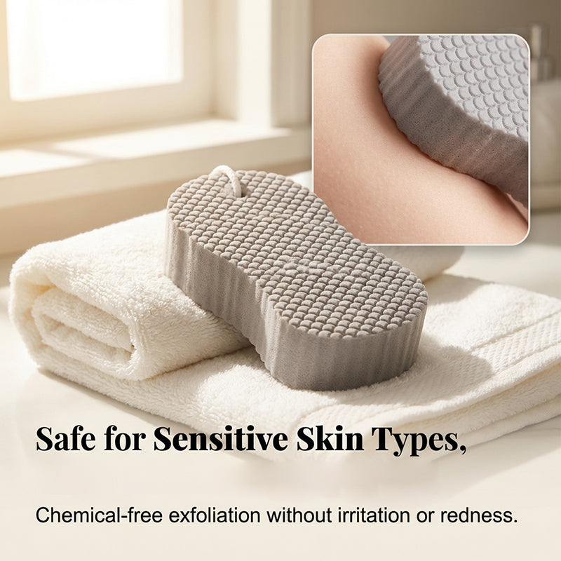 🔥 50% DE DESCONTO – Dual-Sided Exfoliating Bath Sponge | Limpeza profunda & pele macia