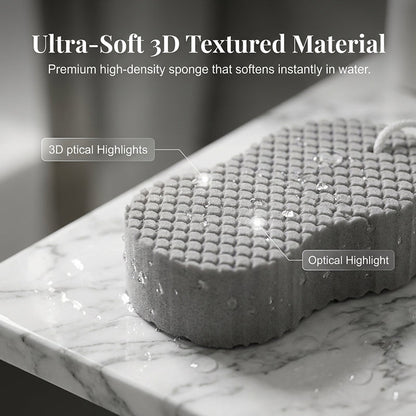 🔥 50% DE DESCONTO – Dual-Sided Exfoliating Bath Sponge | Limpeza profunda & pele macia