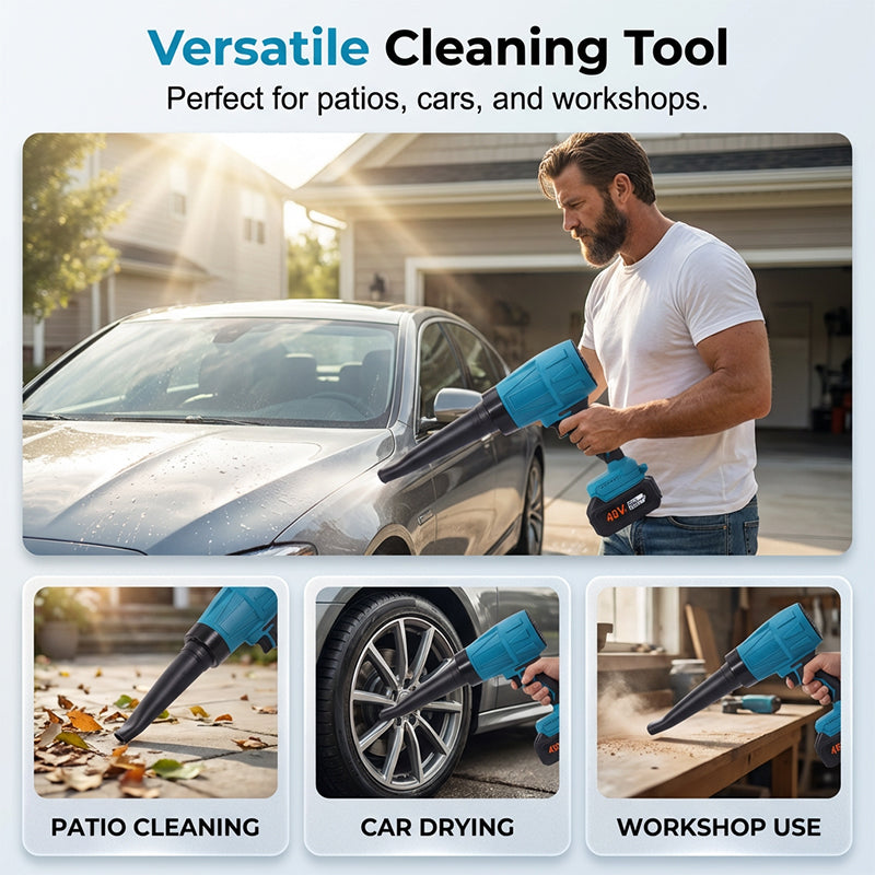 💨 50% DE DESCONTO – Soprador Sem Fio de Alta Velocidade | Potente, portátil & bateria recarregável – Limpeza rápida em qualquer lugar