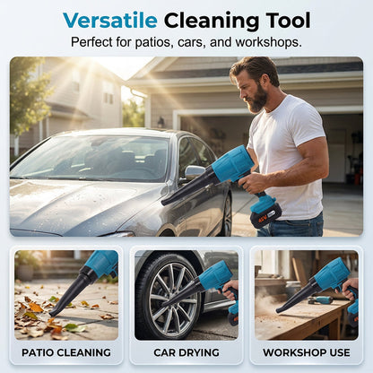 💨 50% DE DESCONTO – Soprador Sem Fio de Alta Velocidade | Potente, portátil & bateria recarregável – Limpeza rápida em qualquer lugar