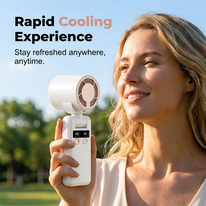 🌀 50% DE DESCONTO – Mini Ventilador Portátil Dobrável para Mão ou Mesa | Recarregável via USB, silencioso & 3 velocidades