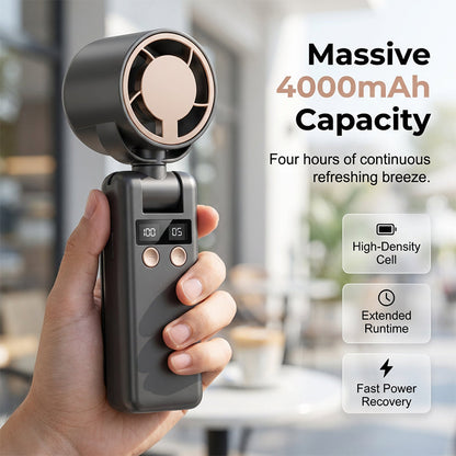 🌀 50% DE DESCONTO – Mini Ventilador Portátil Dobrável para Mão ou Mesa | Recarregável via USB, silencioso & 3 velocidades
