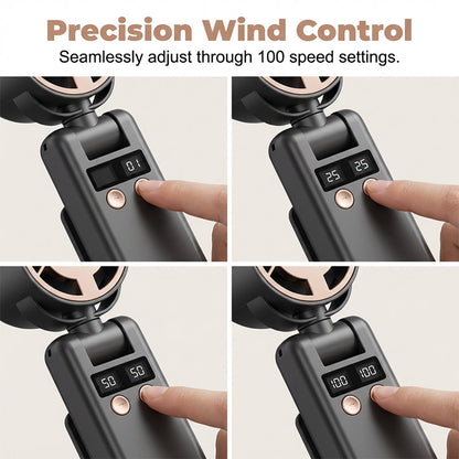 🌀 50% DE DESCONTO – Mini Ventilador Portátil Dobrável para Mão ou Mesa | Recarregável via USB, silencioso & 3 velocidades