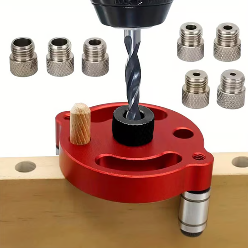 🔨 Kit de gabarito para cavilhas com autocentragem – Juntas perfeitas, sem margem para erros! 🪚✨ Faça furos sempre perfeitamente centrados – o segredo para um trabalho em madeira de nível profissional. 🛠️💥