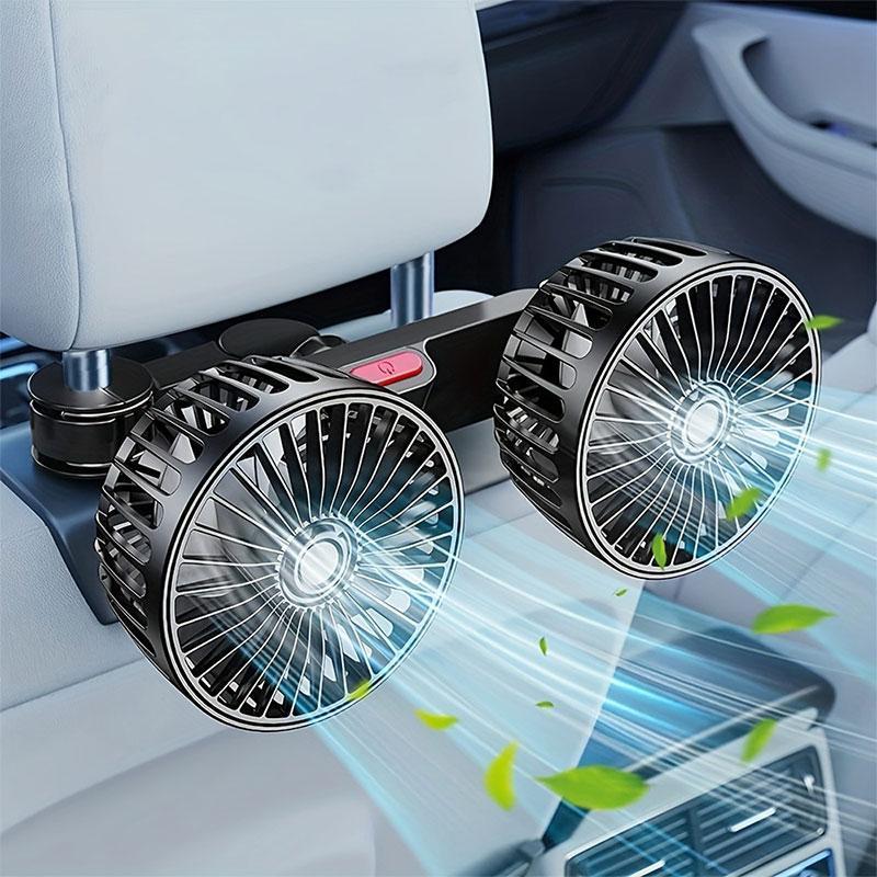 🌞Promoção de Verão: 56% de desconto🔥Ventilador de carro com duas pás e ligação USB, 3 velocidades e rotação de 360°