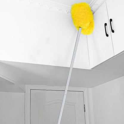 🧹 50% DE DESCONTO – Limpador de Microfibra para Pó de Ventilador de Teto com Cabo Telescópico | Alcança sem escada, removível e lavável