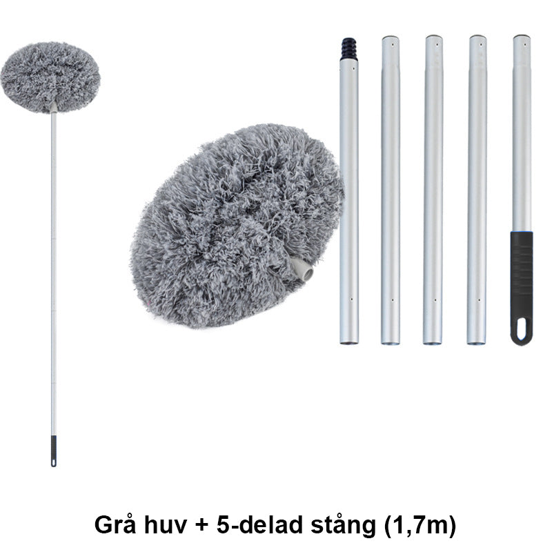 🧹 50% DE DESCONTO – Limpador de Microfibra para Pó de Ventilador de Teto com Cabo Telescópico | Alcança sem escada, removível e lavável