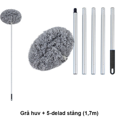 🧹 50% DE DESCONTO – Limpador de Microfibra para Pó de Ventilador de Teto com Cabo Telescópico | Alcança sem escada, removível e lavável