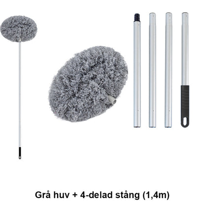 🧹 50% DE DESCONTO – Limpador de Microfibra para Pó de Ventilador de Teto com Cabo Telescópico | Alcança sem escada, removível e lavável