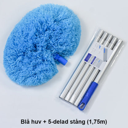 🧹 50% DE DESCONTO – Limpador de Microfibra para Pó de Ventilador de Teto com Cabo Telescópico | Alcança sem escada, removível e lavável