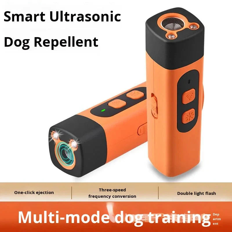 🐕 50% DE DESCONTO – Dispositivo Inteligente Ultrassônico Antilatido para Cães | 4 em 1, portátil, lanterna de defesa pessoal & treinador eficaz