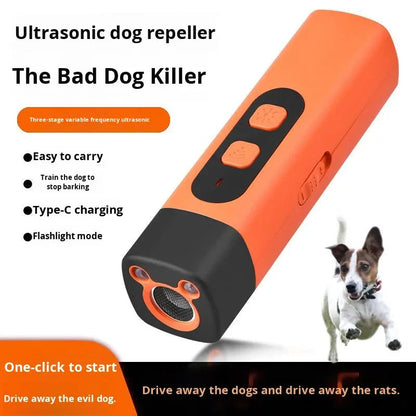 🐕 50% DE DESCONTO – Dispositivo Inteligente Ultrassônico Antilatido para Cães | 4 em 1, portátil, lanterna de defesa pessoal & treinador eficaz