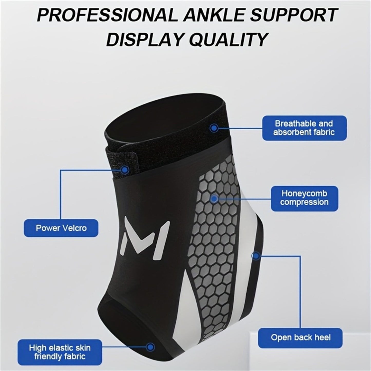 🏃‍♂️ 50% DE DESCONTO! 🦵 Tornozeleira leve de compressão – Prevenção de entorses, respirável e perfeita para a prática desportiva (basquetebol, futebol, fitness) 🔥