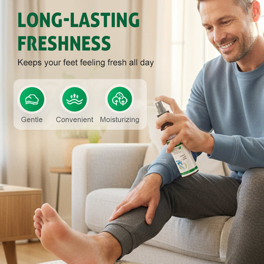 🦶 50% DE DESCONTO – Spray Portátil Refrescante para Pés e Sapatos | Elimina odores, ação rápida & fácil de levar