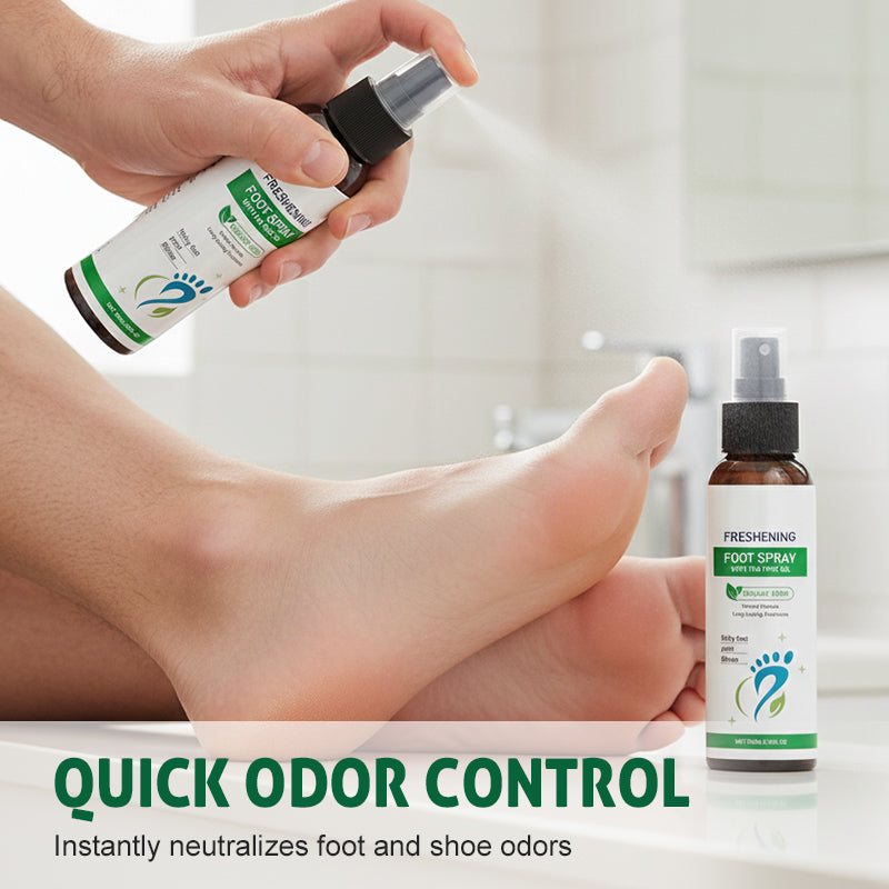 🦶 50% DE DESCONTO – Spray Portátil Refrescante para Pés e Sapatos | Elimina odores, ação rápida & fácil de levar