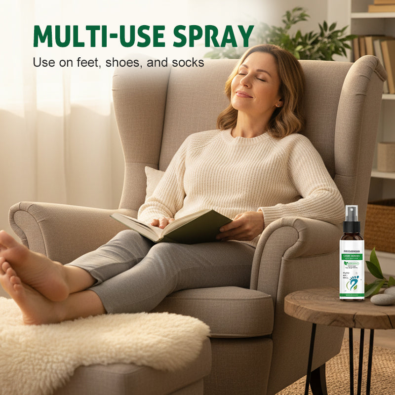 🦶 50% DE DESCONTO – Spray Portátil Refrescante para Pés e Sapatos | Elimina odores, ação rápida & fácil de levar