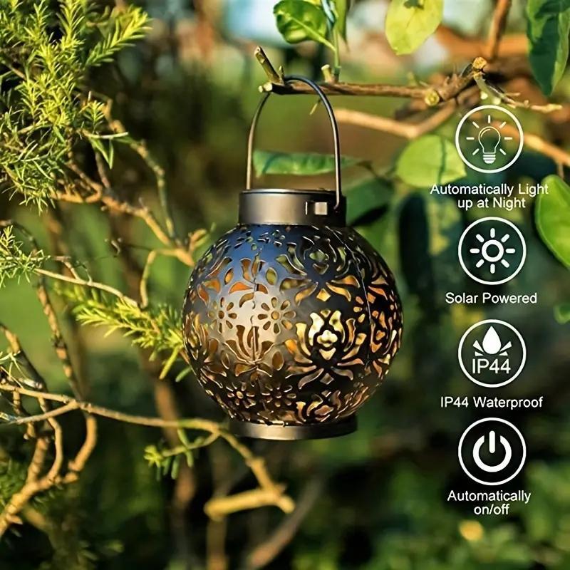 🔥 50% DE DESCONTO – Lanterna Solar Suspensa para Exteriores | Iluminação decorativa, recarregável com energia solar & à prova d'água ☀️