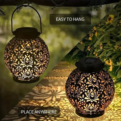 🔥 50% DE DESCONTO – Lanterna Solar Suspensa para Exteriores | Iluminação decorativa, recarregável com energia solar & à prova d'água ☀️