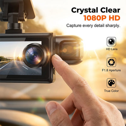 🔥 50% DE DESCONTO 🔥 Dashcam 360° com Gravação HD 1080P | Visão noturna, loop contínuo & segurança total