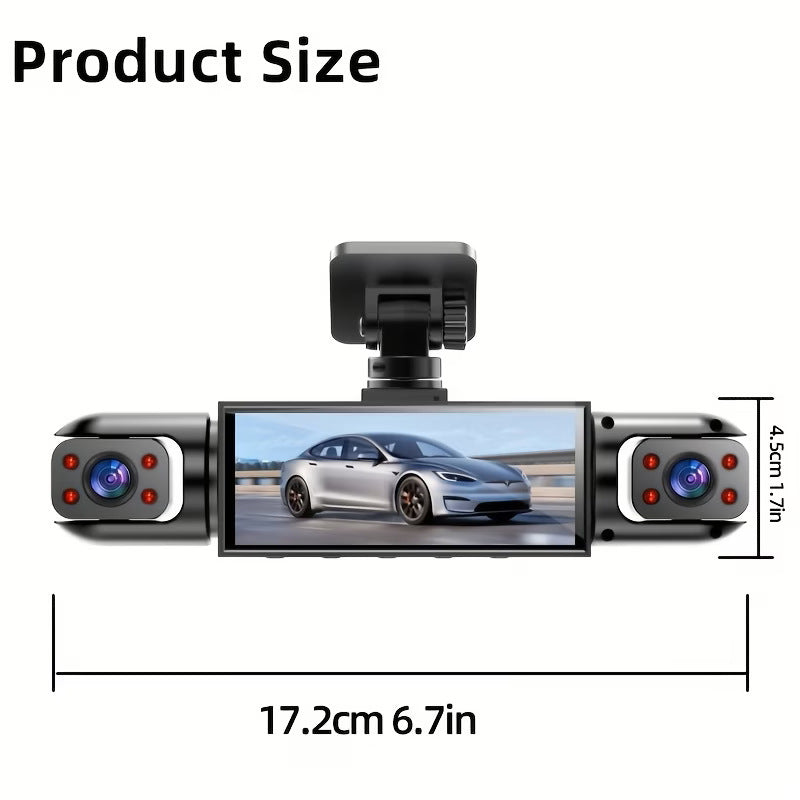 🔥 50% DE DESCONTO 🔥 Dashcam 360° com Gravação HD 1080P | Visão noturna, loop contínuo & segurança total
