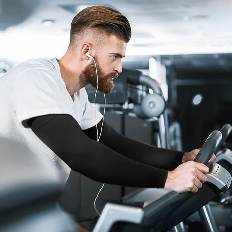 🧤 50% DE DESCONTO – Manga de Compressão Esportiva com Proteção UV | Fresca, protetora & ideal para esportes ao ar livre ☀️
