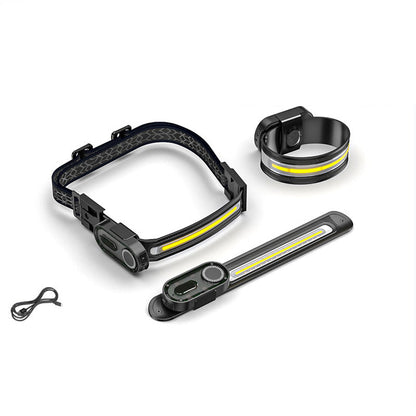 🔦 50% DE DESCONTO – Lanterna Frontal Esportiva com Sensor de Movimento | Super brilhante, ideal para campismo, corrida & caminhadas 🏕️