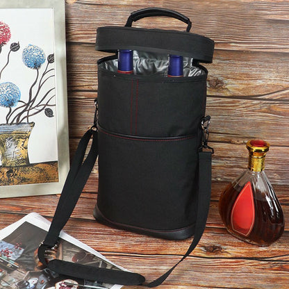 🔥 50% DE DESCONTO – Transportador Portátil de Vinho com Alça de Ombro | À prova de derramamento, fécho isolado & ideal para viagens e piqueniques