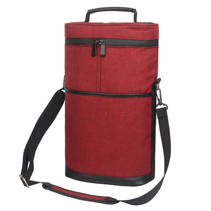 🔥 50% DE DESCONTO – Transportador Portátil de Vinho com Alça de Ombro | À prova de derramamento, fécho isolado & ideal para viagens e piqueniques