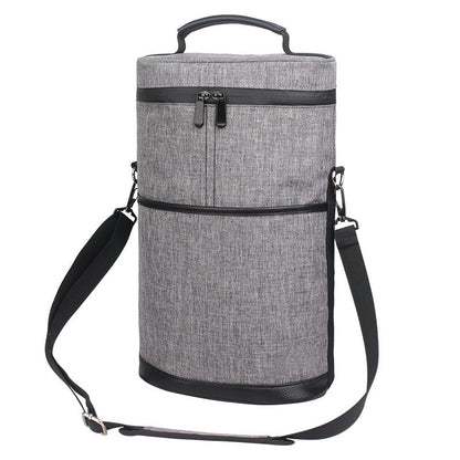 🔥 50% DE DESCONTO – Transportador Portátil de Vinho com Alça de Ombro | À prova de derramamento, fécho isolado & ideal para viagens e piqueniques