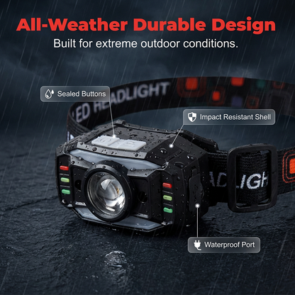 Motion Sensor LED Headlamp for Outdoors