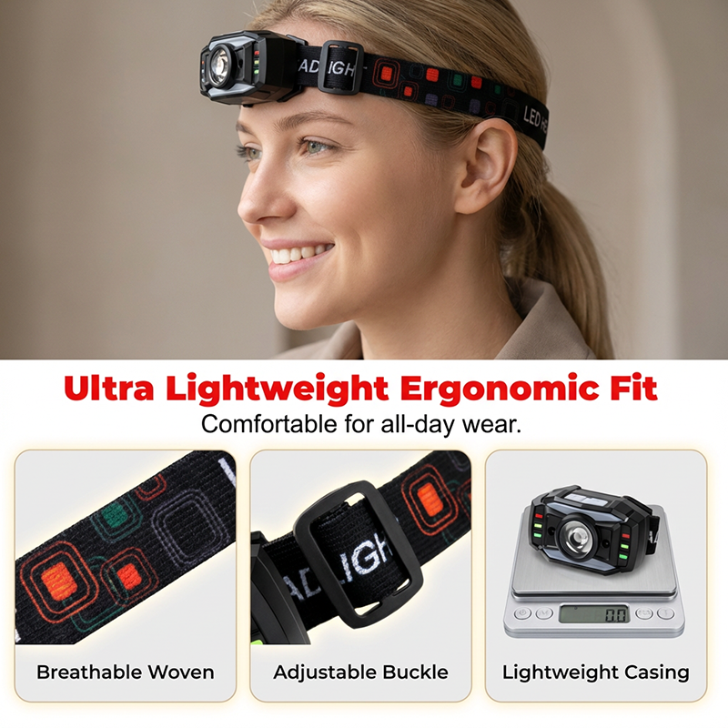 Motion Sensor LED Headlamp for Outdoors