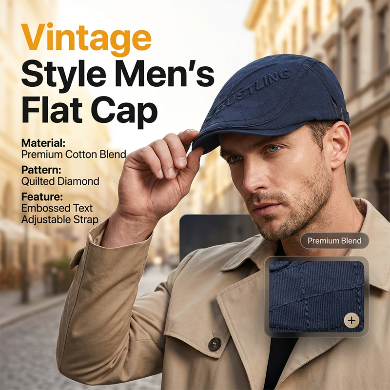 🔥 50% DE DESCONTO – Chapéu Ivy Plano Gravado para Homem | Design elegante, textura exclusiva & estilo clássico para o dia a dia
